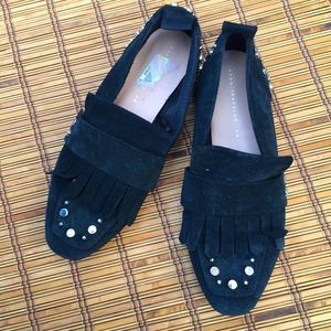 Zara Trafaluc Flats Black Studded 39 (8.5)